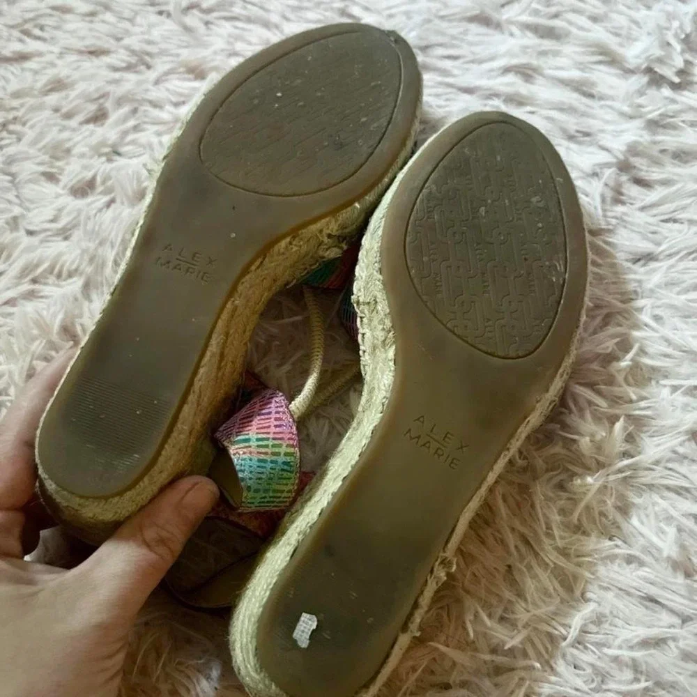 Rainbow Colorful Bright Summer Espadrille Sandal Womens 8‎ Pride Ally Dopamine